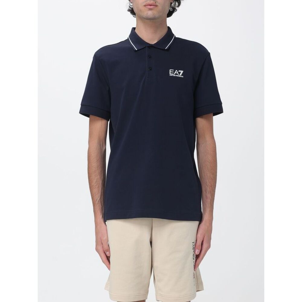 Ea7 Men Cotton Polo Shirt With Logo Ea7